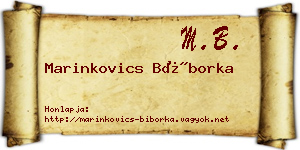 Marinkovics Bíborka névjegykártya