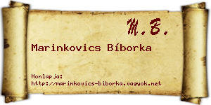 Marinkovics Bíborka névjegykártya