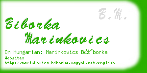 biborka marinkovics business card